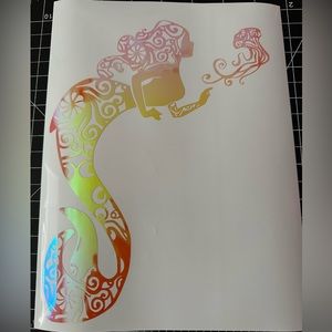 Mermaid weatherproof decal